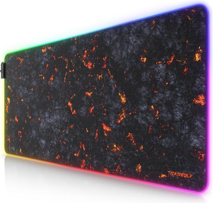 Immagine prodotto Titanwolf Tappetino per mouse da gioco, tappetino per mouse XL RGB 900 x 400 mm, migliora precisione e