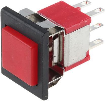 Image du produit Rs Pro PB switch,black frame,red btn,solder tm