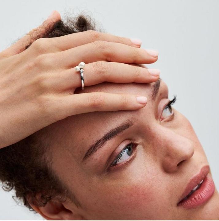 Produktbild Pandora Ring Duo Treated Freshwater Cultured Pearls (54, 925 Silber)