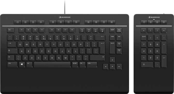 Produktbild 3Dconnexion Keyboard Pro with Numpad (Eng. Int., Kabellos, Kabelgebunden)