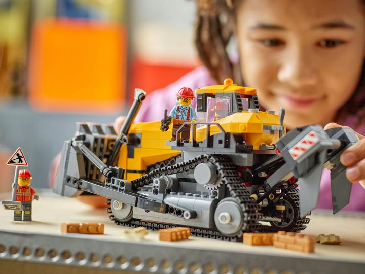 Produktbild LEGO Gelber Bulldozer mit Frontlader (60466, LEGO City)