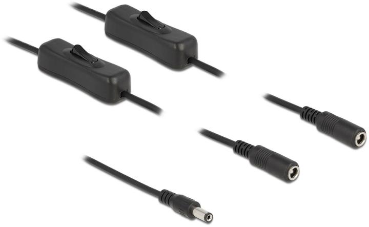 Produktbild Delock Kabel DC 5,5 x 2,1 mm Stecker zu 2 x DC Buchse mit Schalter 1 m (1 m)
