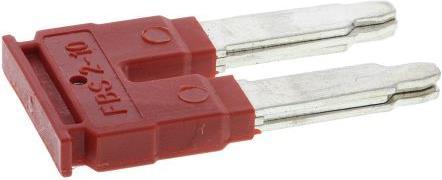 Actual product image Phoenix Contact 2 way bridge for 10mm terminal, red