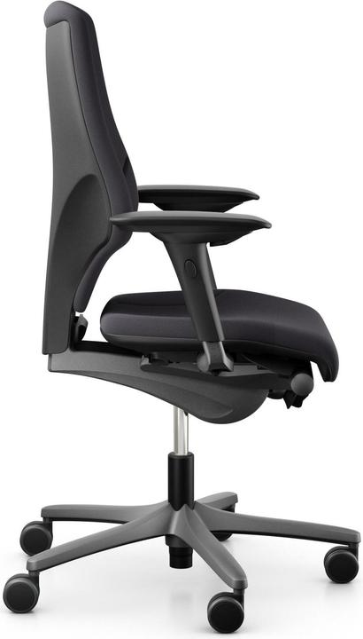Actual product image Giroflex Bürostuhl 64 mit Polsterrücken und Armlehnen, Charcoal