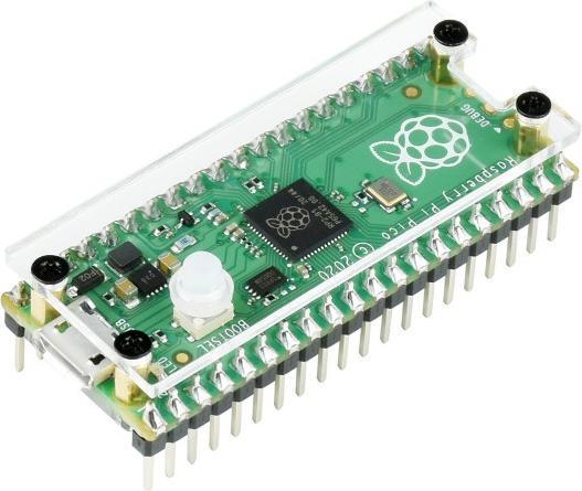 Actual product image WaveShare Transparent acrylic case for Raspberry Pi Pico