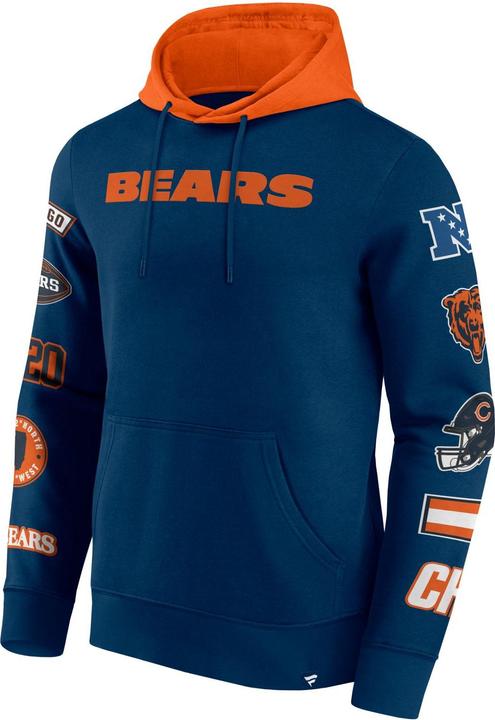Immagine prodotto Fanatics Felpa con cappuccio con stampa sulle maniche dei Chicago Bears NFL - M (M)