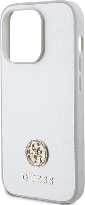 Immagine prodotto Guess GUHCP15LPS4DGPS Custodia rigida iPhone 15 Pro 6.1" srebrny/argento con logo in metallo strass (Apple iPhone 15 Pro)