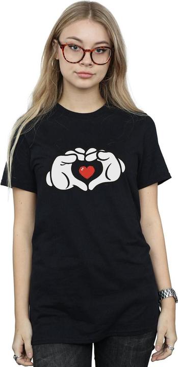 Immagine prodotto Disney Mickey Mouse Heart Hands Maglietta Ampia Donna (S)