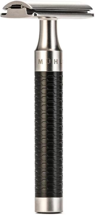 Actual product image Mühle ROCCA, shaving set, 3-piece, shaving brush with silver tip badger pluck, HANDCRAFT, stainless steel