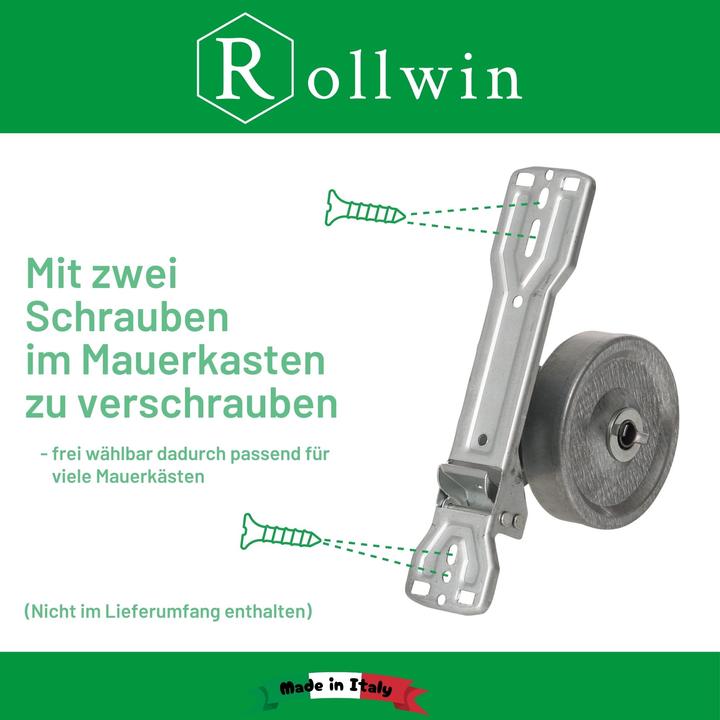 Actual product image Rollwin Roller shutter belt winder flush-mounted 165mm to 185mm hole spacing adaptable for wall box with