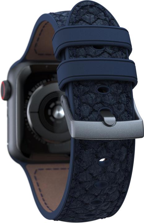 Actual product image Njord Vatn Watch Strap For (45 mm, 44 mm, Vegan Leather, Silicone, Vegan salmon leather)