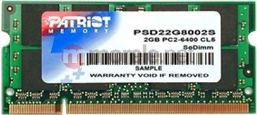 Actual product image Patriot signature line (1 x 2GB, 800 MHz, DDR2-RAM, SO-DIMM)