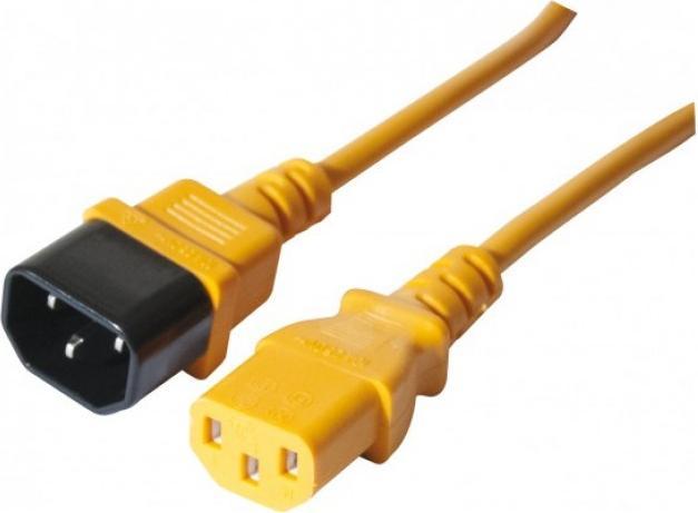 Actual product image Exertis Connect IEC C13 extension cable, orange, 1.8m (1.80 m, C14, C13)