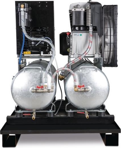Image du produit Stürmer Compresseur à piston stationnaire AIRPROFI DUO 853/2x100/10 K - avec 2 réservoirs d'air comprimé de (10 bar, 100 l)