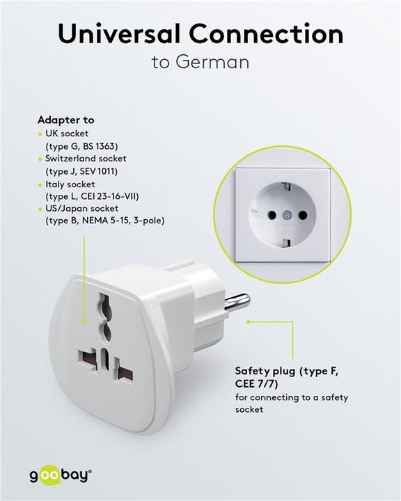 Produktbild Goobay Reiseadapter