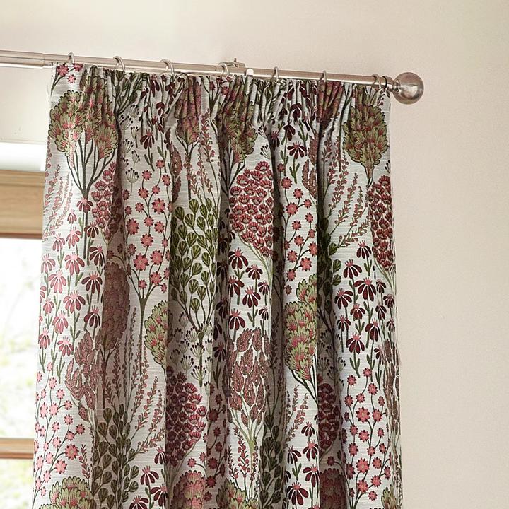 Actual product image Wylder Ophelia Jacquard Floral Pencil Pleat Curtains (117 x 137 cm)