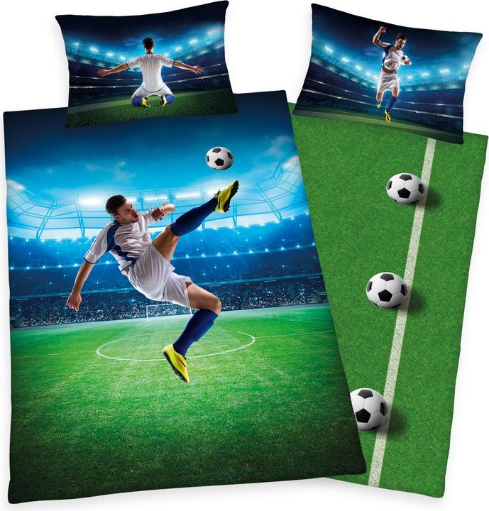 Herding Fussball (Bettwäsche Set, 160 x 210 cm, 65 x 100 cm)