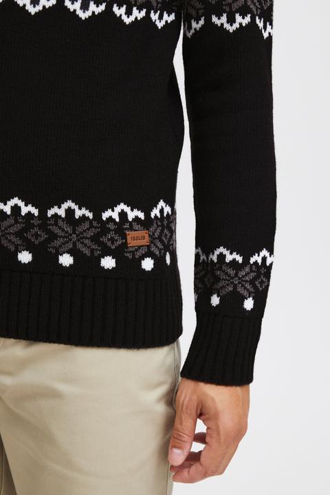 Actual product image Solid Norwig Men's Jumper Chunky Knit Pullover With Crew Neck (XL)