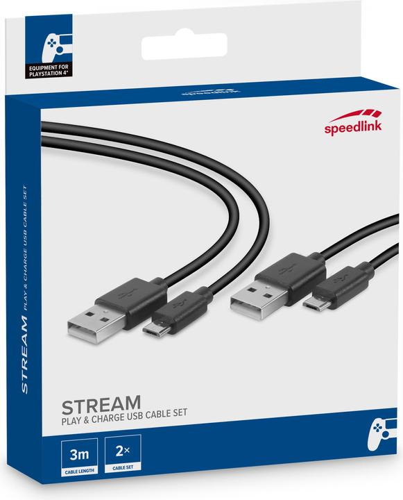 Produktbild Speedlink STREAM - Play & Charge Cable Set (PS4)