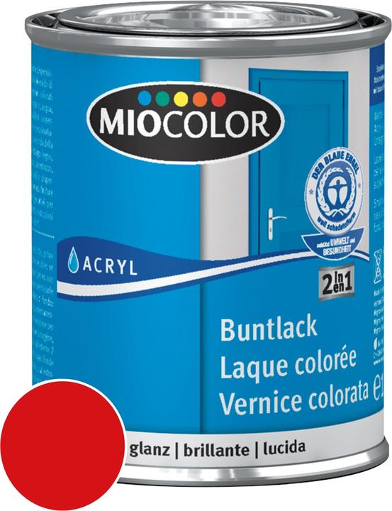 Miocolor Acryl Buntlack glanz (Feuerrot, 0.38 l)