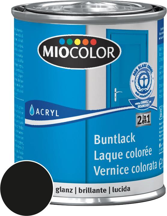 Produktbild Miocolor Acryl Buntlack glanz (Schwarz, 0.13 l)