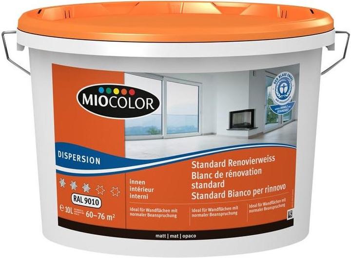 Image du produit Miocolor Dispersion Rénovation blanc RAL 9010 (Blanc pur, 2.50 l)