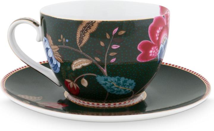 Immagine prodotto PIP Studio Set colazione Fantasy Green con tazza e piattino 12 pezzi (280 ml, 1 x)