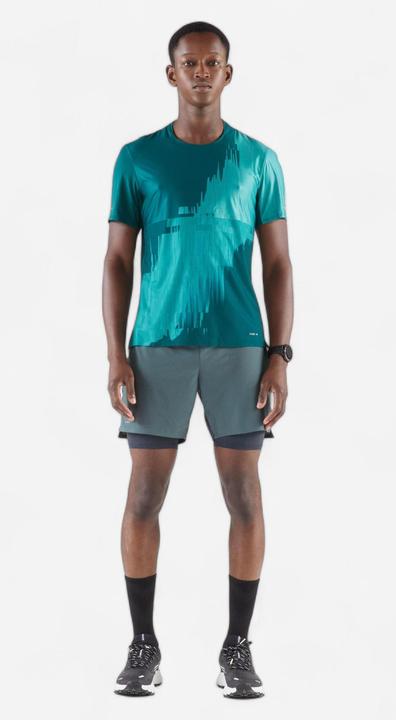 Immagine prodotto Kiprun Men's Trail Running Long-Distance Shorts 2in1-Kiprun Run Ultra 900-Green (XXL)