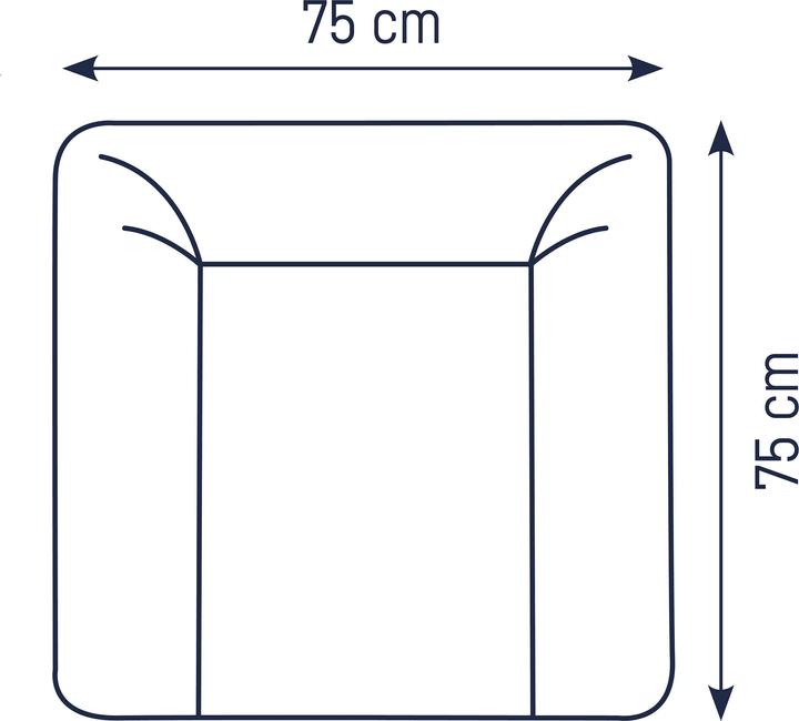 Produktbild Julius Zöllner Softy Wickelauflage 65/75, Folie Uni Weiss (85 x 75 cm)
