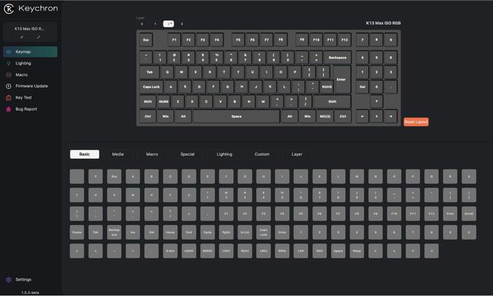 Image du produit Keychron K13 Max (CH, Sans fil, Filaire)