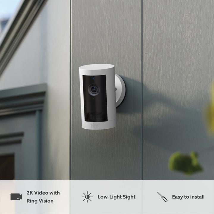 Actual product image Ring Outdoor Cam Plus - Battery - White - EU (2048 x 1080 Pixels)