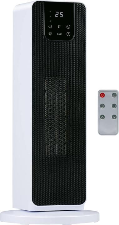 alpina Turmheizlüfter PTC-2702L, 2000 W, mit Fernbedienung, schwarz-weiss (2000 W)