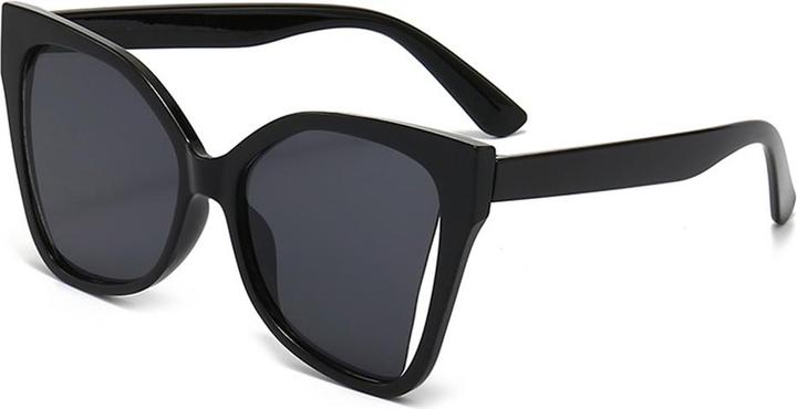 Actual product image Techsuit - Sunglasses (5335) - for Women with PC Frame and Lens, Butterfly Shape - Black / Gray