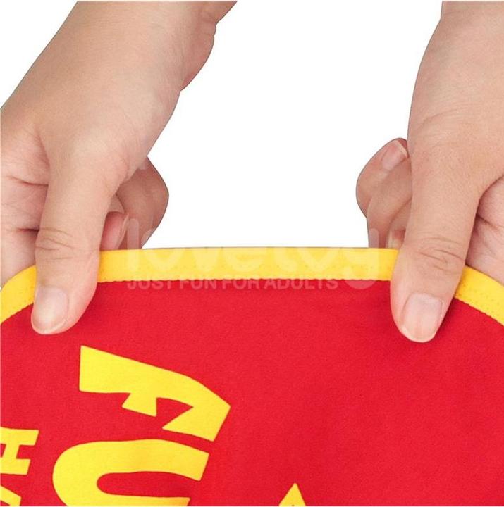 Actual product image Lovetoy Printed Vibrating Sexy Panties "Fuck Hard" (L, XL)