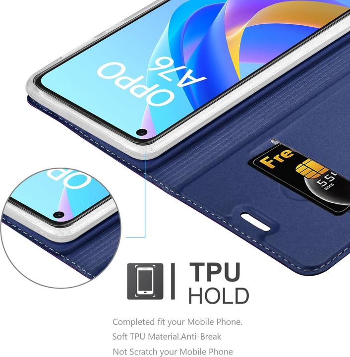 Actual product image Cadorabo Classy Book Case for Oppo A36 / A76 / A96 4G / K10 4G / Realme 9i (Realme 9i, Oppo A76, Oppo A36)