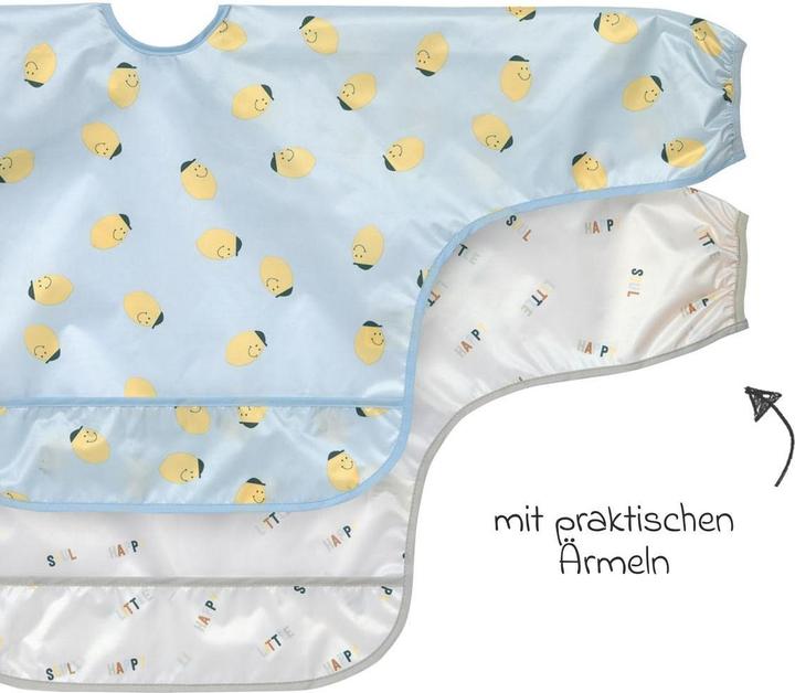 Produktbild Lässig Ärmellätzchen mit Auffangschutz 2er Pack Happy Fruits Lemon (6 Monate)