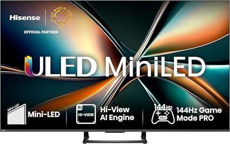 Image du produit Hisense TV 55U7Q sw Mini TV LED ULED UHD,Multituner,120Hz,Smart,D.Vision,HDR (55", U7QF, LED, DHU, 2025)