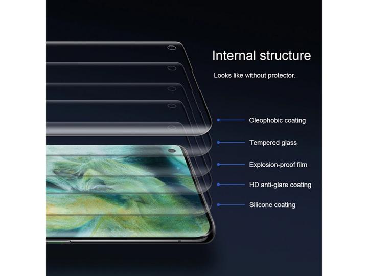 Image du produit Screenguard Oppo Find X2 Pro Full Screen Protection en verre blindé 2.5D 9H (1 pièce(s), Oppo Find X2 Pro)