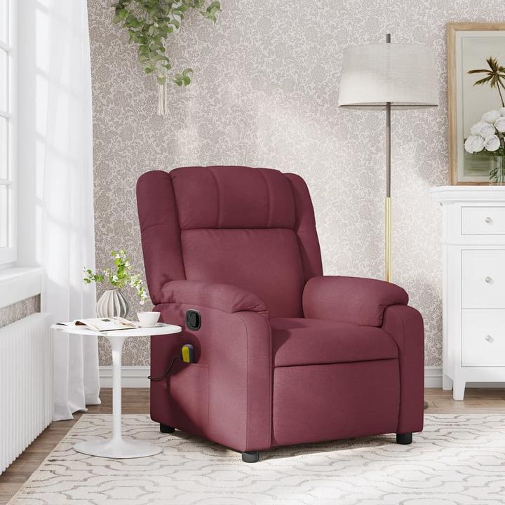 Produktbild VidaXL Massagesessel Weinrot Stoff,Farbe: Weinrot,Material: Stoff
