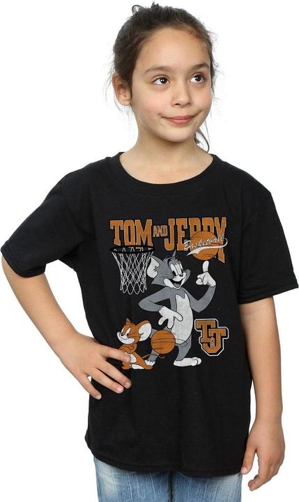 Immagine prodotto Tom & Jerry Spinning Basketball Maglietta Ragazze (128)