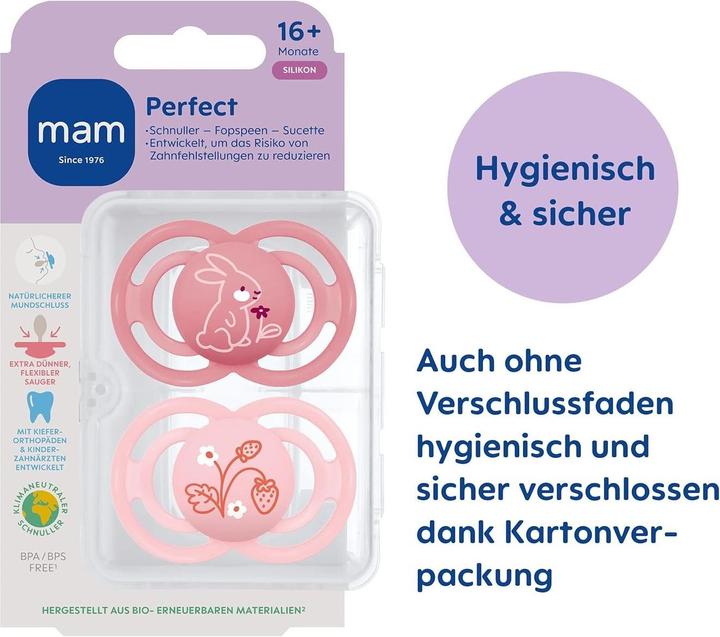 Image du produit MAM Perfect Silicone Sucettes 2 pièces, 16 mois et + (2 x, à partir de 16 m.)