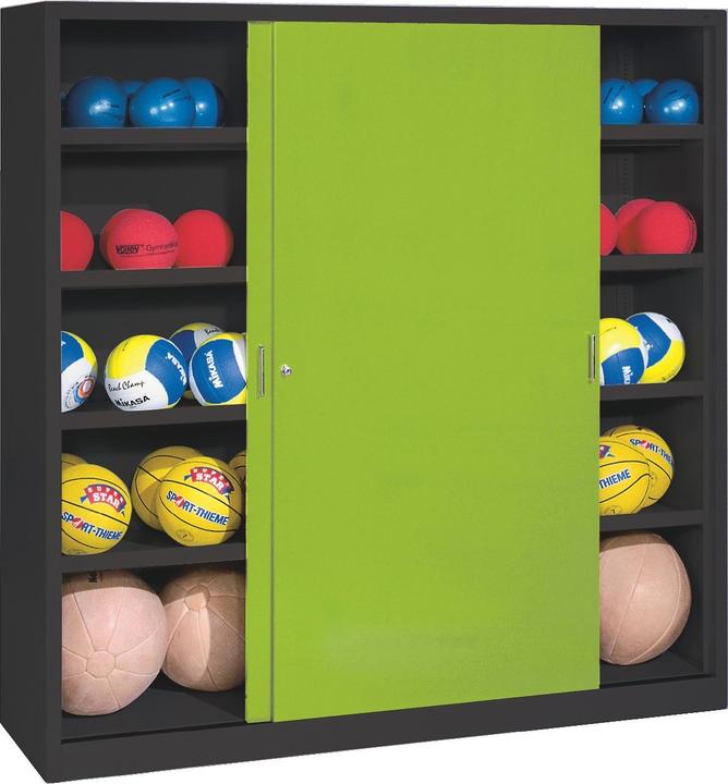 C+P Ballschrank (HxBxT: 195x190x60 cm, mit Vollblech-Schiebetüren, Typ 4)