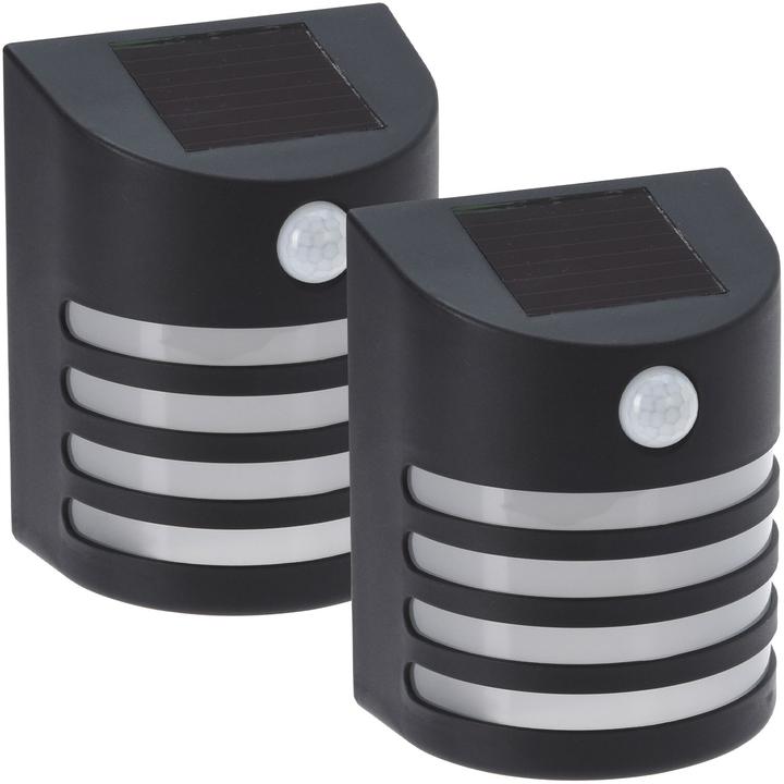 Actual product image ProGarden Set of 2 solar outdoor lights with PIR motion sensor, wall light (IP44)