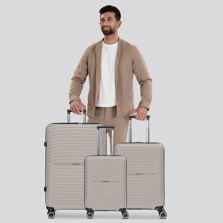 Immagine prodotto Stratic Set di valigie Shine a 4 ruote 3 pezzi con piega elastica (193 l, XL (da 115l))