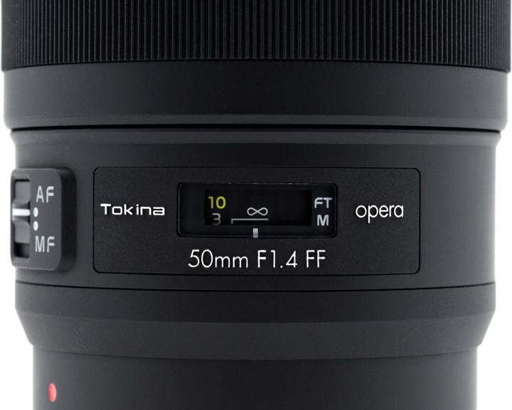 Actual product image Tokina Opera 50mm 1.4 FF, Nikon (Nikon F, full size)