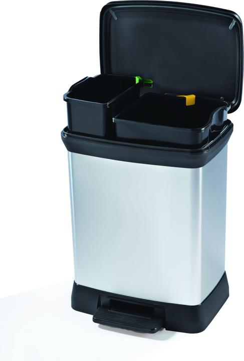 Immagine prodotto Curver DECOBIN DUO separatore di rifiuti 10,0 + 18,0 l argento metallizzato (30 l)