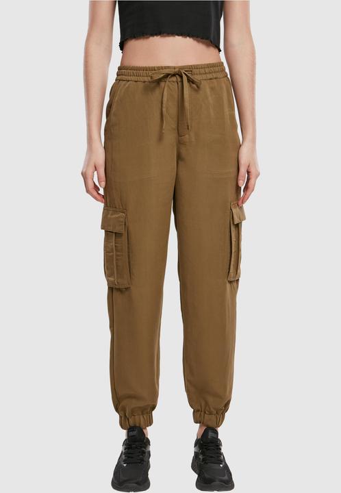 Actual product image Urban Classics Ladies Viscose Twill Cargo Pants (S)