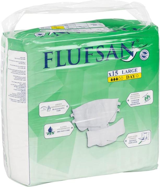 Actual product image VidaXL Flufsan disposable nappies for adults 15 pcs. Size (15 x, L)