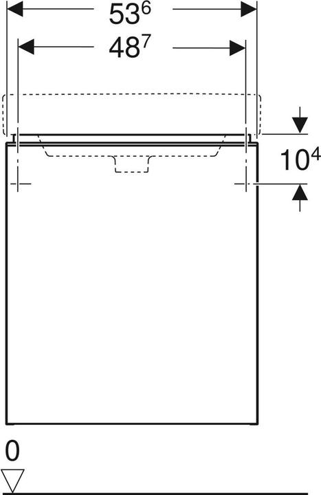 Produktbild Geberit Waschtischunterschrank Smyle Square Transchlag rechts 53,6 cm wei 500.365.00.1 (53.5 x 43.5 x 62 cm)