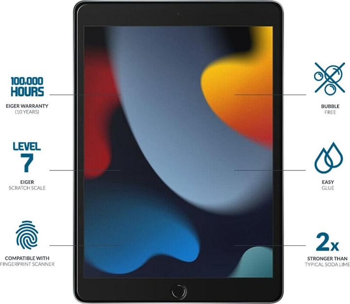 Actual product image Eiger Mountain Glass Clear Tablet (1 Piece, iPad 2019 (7th gene))